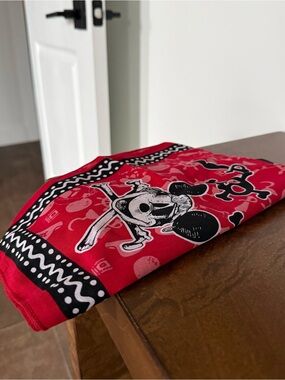Disney Cruise Line DCL Pirate Nite Mickey Mouse red bandana scarf NEW